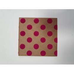 Kuvert med velour prikker, pink