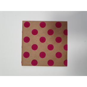 Kuvert med velour prikker, pink