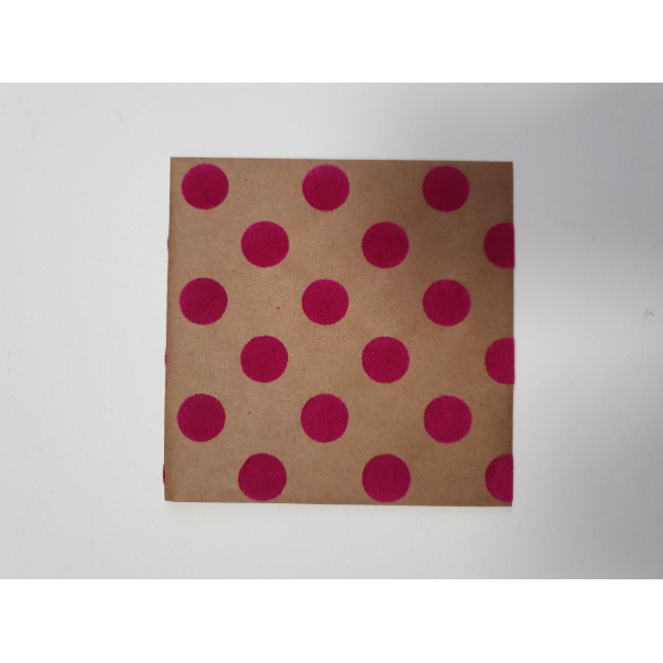 Kuvert med velour prikker, pink