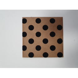 Kuvert med velour prikker, sort