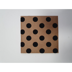 Kuvert med velour prikker, sort