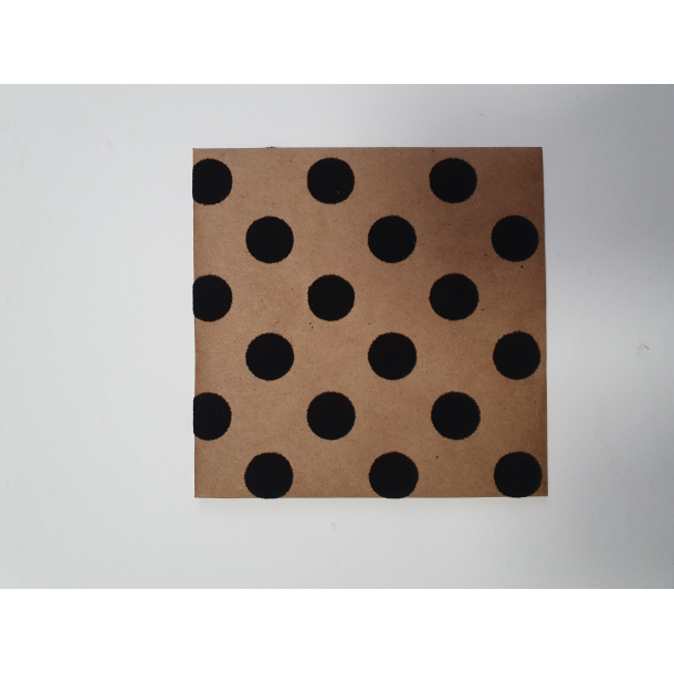 Kuvert med velour prikker, sort