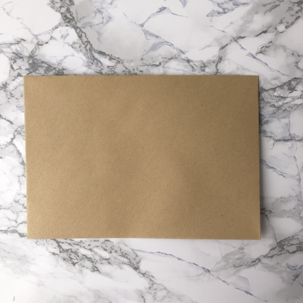 Kuvert, natur, C6 25 stk.