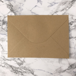 Kuvert, natur, C6 25 stk.