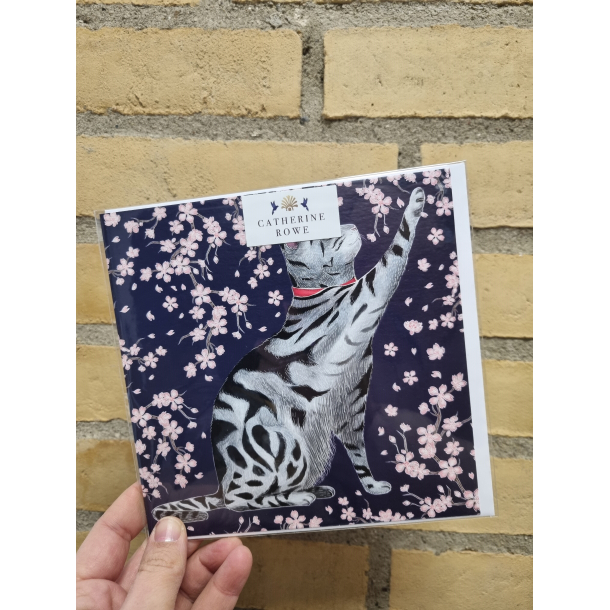 Kvadratisk dobbeltkort Kat, 16x16cm