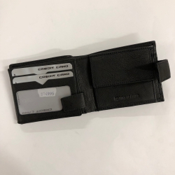 Lderpung, sort m. knaplukning