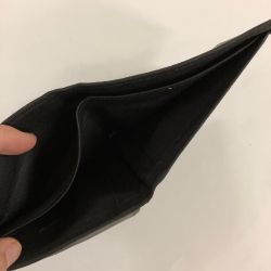 Lderpung/kortholder, sort