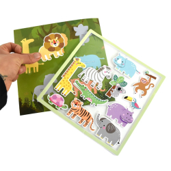 Lringspuslespil med dyr, 12 dele