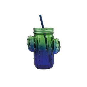 Legami - Drikkeglas med sugerr, Kaktus