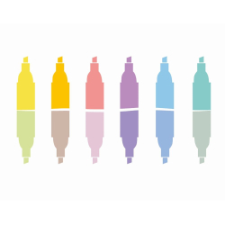 LEGAMI - Meow Highlighters, st med 6 highlighters (12 farver)