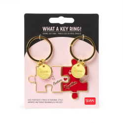 Legami - Nglering, What a keyring - Puslebrikker, st med 2 ngleringe