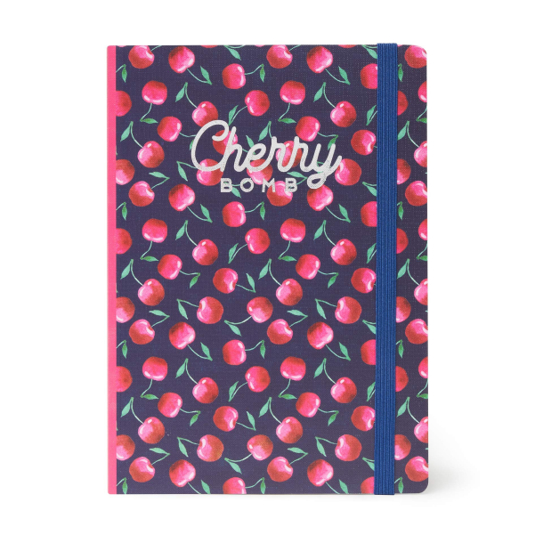Legami - Notesbog m. elastik, Cherry Bomb, stor