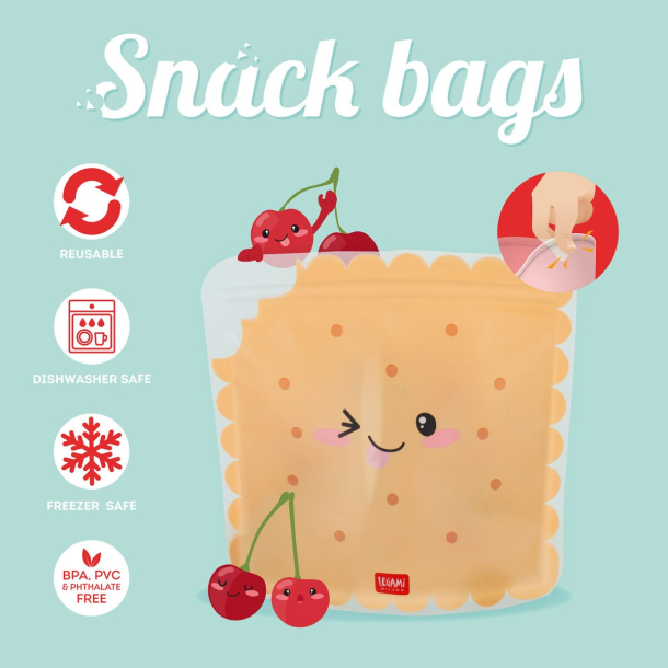Legami - Snack Bag, st med 3, Cookie