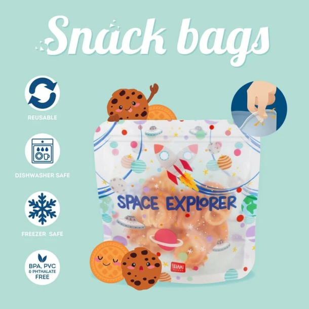 Legami - Snack Bag, st med 3, Space