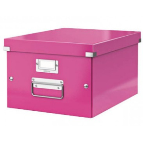 Leitz opbevaringskasse pink, mellem
