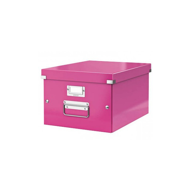 Leitz opbevaringskasse pink, mellem