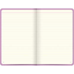 Letts of London notesbog, linieret, pink