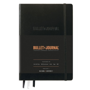 Leuchtturm1917 Bullet Journal Edition 2, Medium (A5), Hardcover, 206 nummererede sider, Black, dotted