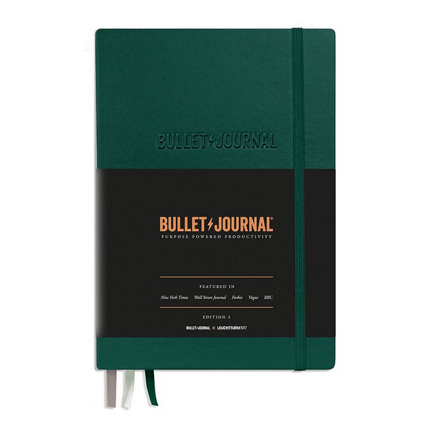 Leuchtturm1917 Bullet Journal Edition 2, Medium (A5), Hardcover, 206 nummererede sider, Green23, dotted