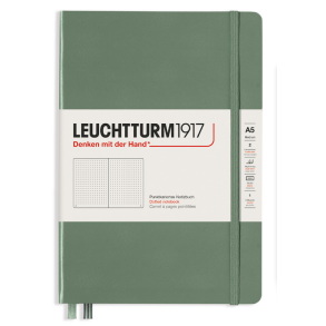 Leuchtturm1917 Notesbog, Medium Hardcover, 251 sider, Olive, dotted