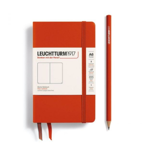 Leuchtturm1917 Notesbog, Pocket Hardcover, 187 sider, Fox red, blank