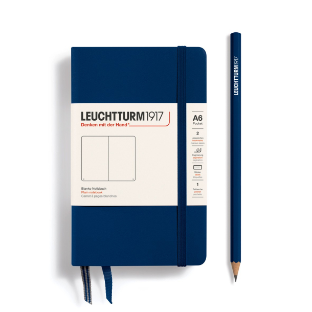 Leuchtturm1917 Notesbog, Pocket Hardcover, 187 sider, Navy, blank