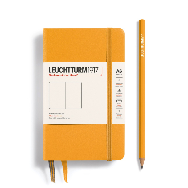 Leuchtturm1917 Notesbog, Pocket Hardcover, 187 sider, Rising Sun, blank