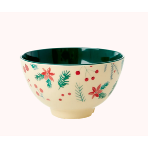 Lille Melamin Skl - Creme - XMas Print 