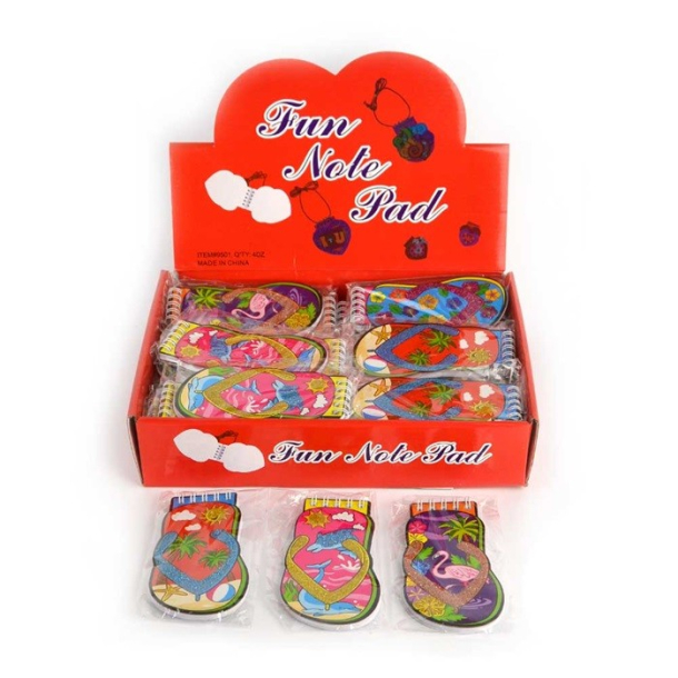 Lille notesblok, slippers, blank