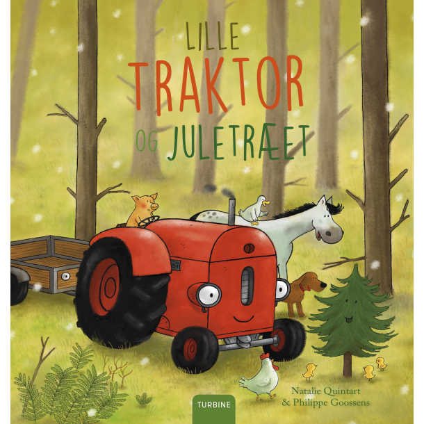 Lille traktor og juletret
