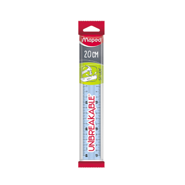 Lineal Maped unbreakable, 20 cm