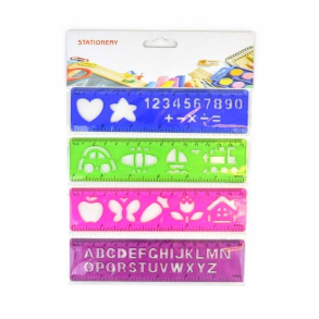 Lineal st med figurer, bogstaver og tal