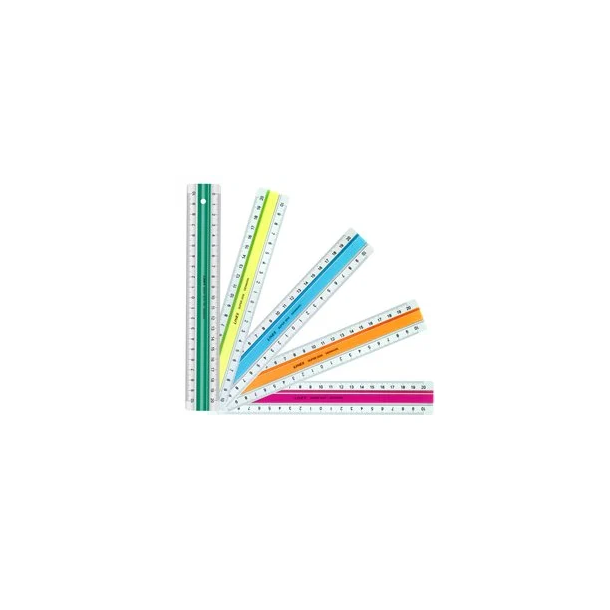 Linex plast lineal, Anti Slide, 20 cm, orange