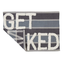 Liv Interior, Bademtte Get naked, gr/sort, organic cotton 