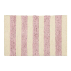 Liv Interior, Tppe med striber, lyserd, 60 x 90 cm, organic cotton 