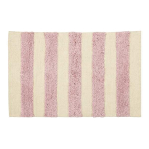 Liv Interior, Tppe med striber, lyserd, 60 x 90 cm, organic cotton 