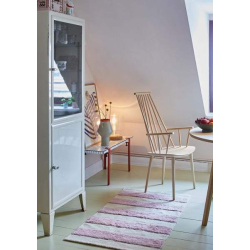 Liv Interior, Tppe med striber, lyserd, 60 x 90 cm, organic cotton 