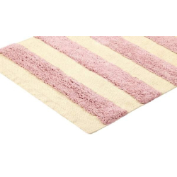 Liv Interior, Tppe med striber, lyserd, 70 x 140 cm, organic cotton 