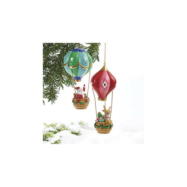 Luftballon med figur, poly, 17cm (grn og bl ballon)