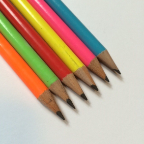 Lyra neon blyanter m/viskelder