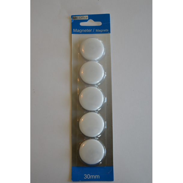 Magneter rund stor, hvid