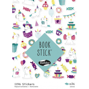 Maildor, Bog m. stickers, enhjrning