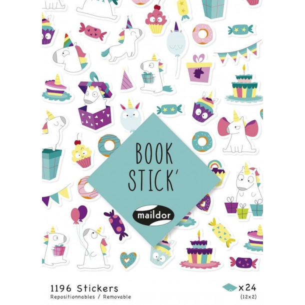 Maildor, Bog m. stickers, enhjrning