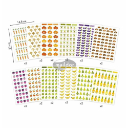 Maildor, Bog m. stickers, grntsager