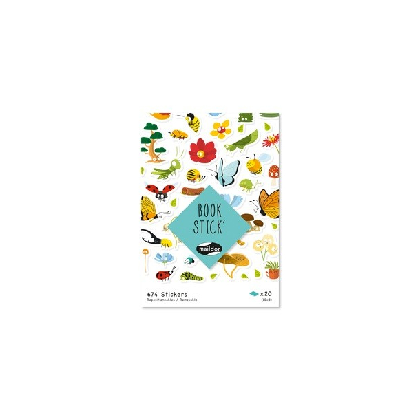 Maildor, Bog m. stickers, insekter