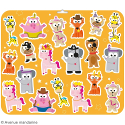 Maildor, Maxi bog m. stickers, udkldte dyr 