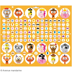 Maildor, Maxi bog m. stickers, udkldte dyr 