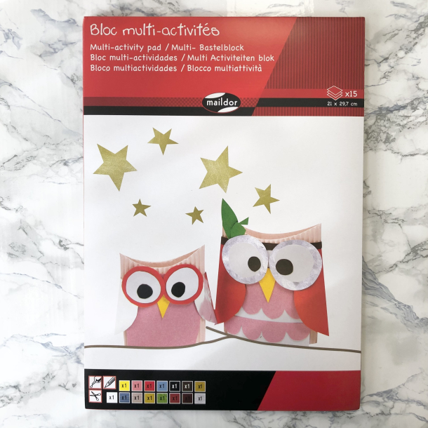 Maildor Multi aktivitetsblok, 15 ark.