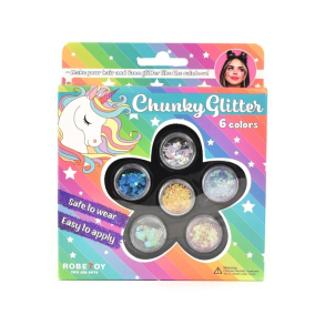 Make up glitter, 6 farver