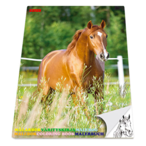 Malebog A4 - Heste